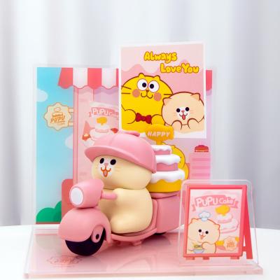 Inxdolhom Creative Cute Funny PVC DIY Decoration Toys Action Figures